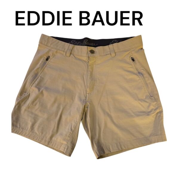 EDDIE BAUER KHAKI MEN'S SHORTS SZ 34 - Picture 1 of 4